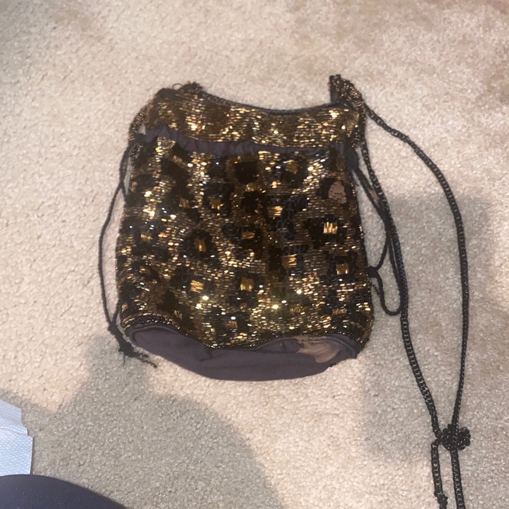 Zara leopard pouch bag
